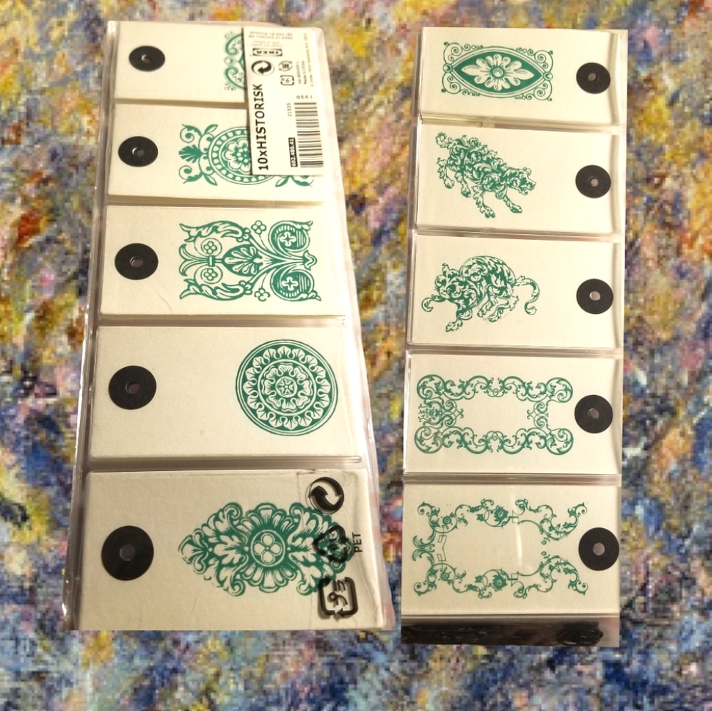 Green Vintage Inspired Gift Tag Gothic Artistic touch Ikea History